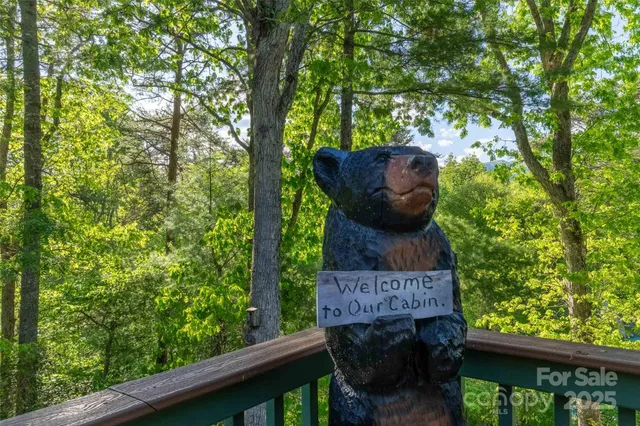 a view of a bench in a garden