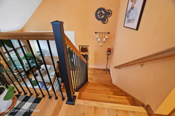 a view of stairs