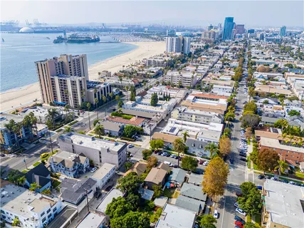 an aerial view of a city with lots of residential buildings