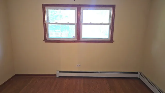 an empty room with a window