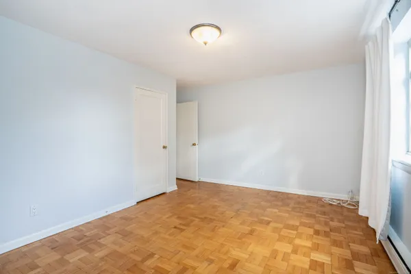 a view of a room with an empty space