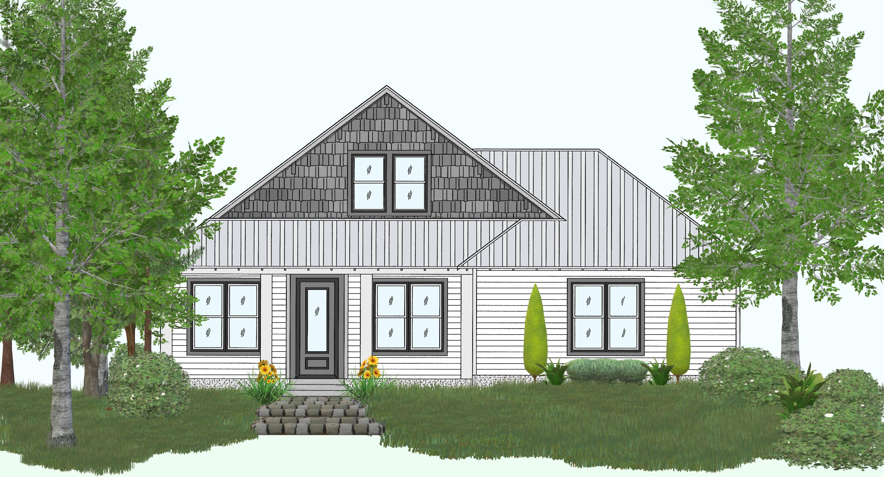 Tbd-lot8 Hillcrest Road Santa Rosa Beach, FL 32459 - Photo 4 of 5 HC_front elevation_rev5.4.2
