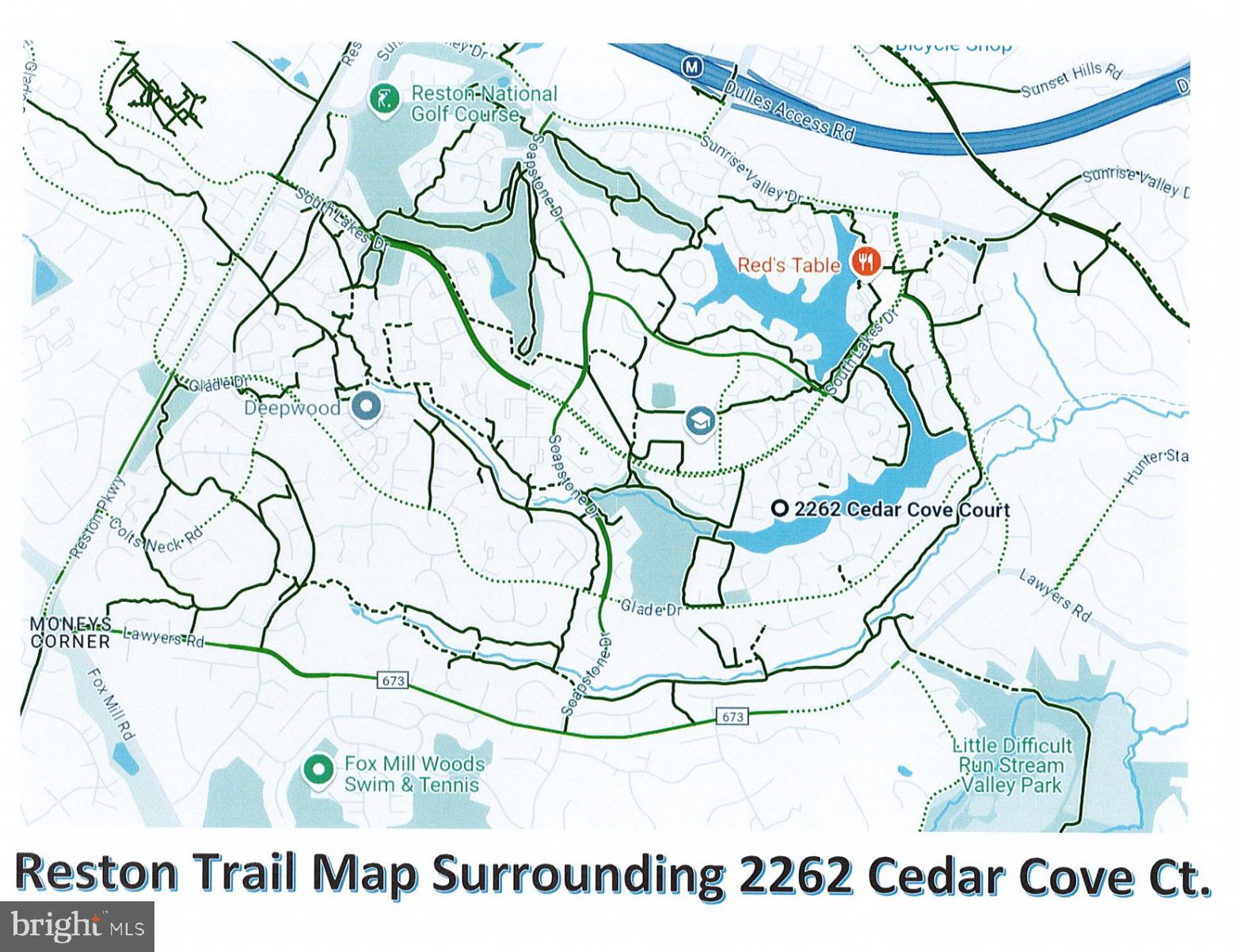 2262 Cedar Cove Court Reston, VA 20191 - Photo 69 of 72 Trail map near 2262 Cedar Cove Ct.