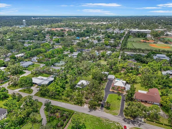 an aerial view of multiple house