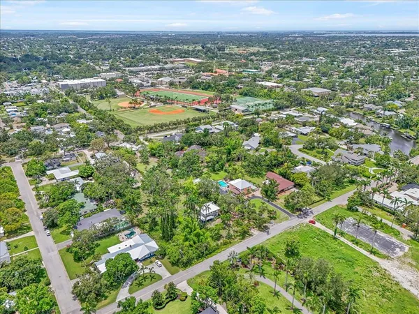 an aerial view of multiple house
