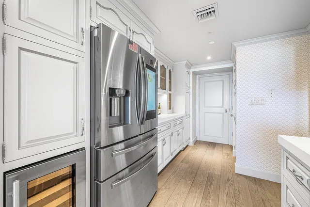 a view of a balcony with an outdoor space