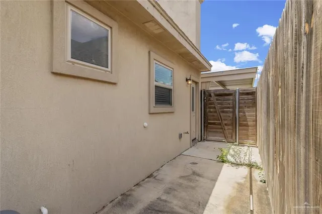 a view of a house with a large window
