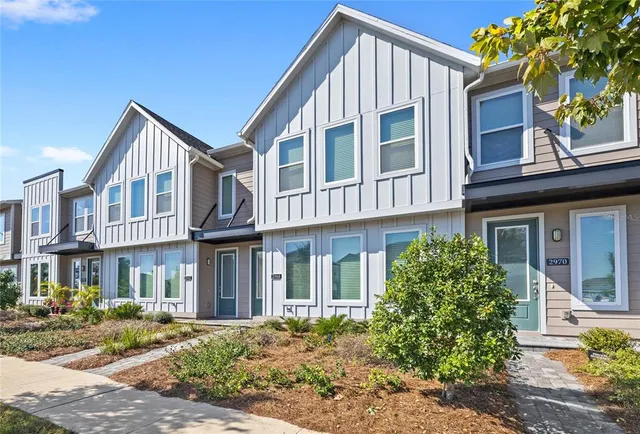 a front view of a building