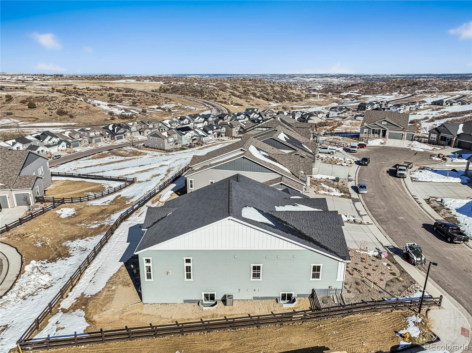 3877 Freestone Point Castle Rock, CO 80108 - Photo 36 of 48 an aerial view of a house