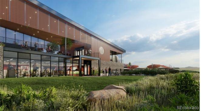3877 Freestone Point Castle Rock, CO 80108 - Photo 42 of 48 a view of a big house with a big yard and potted plants