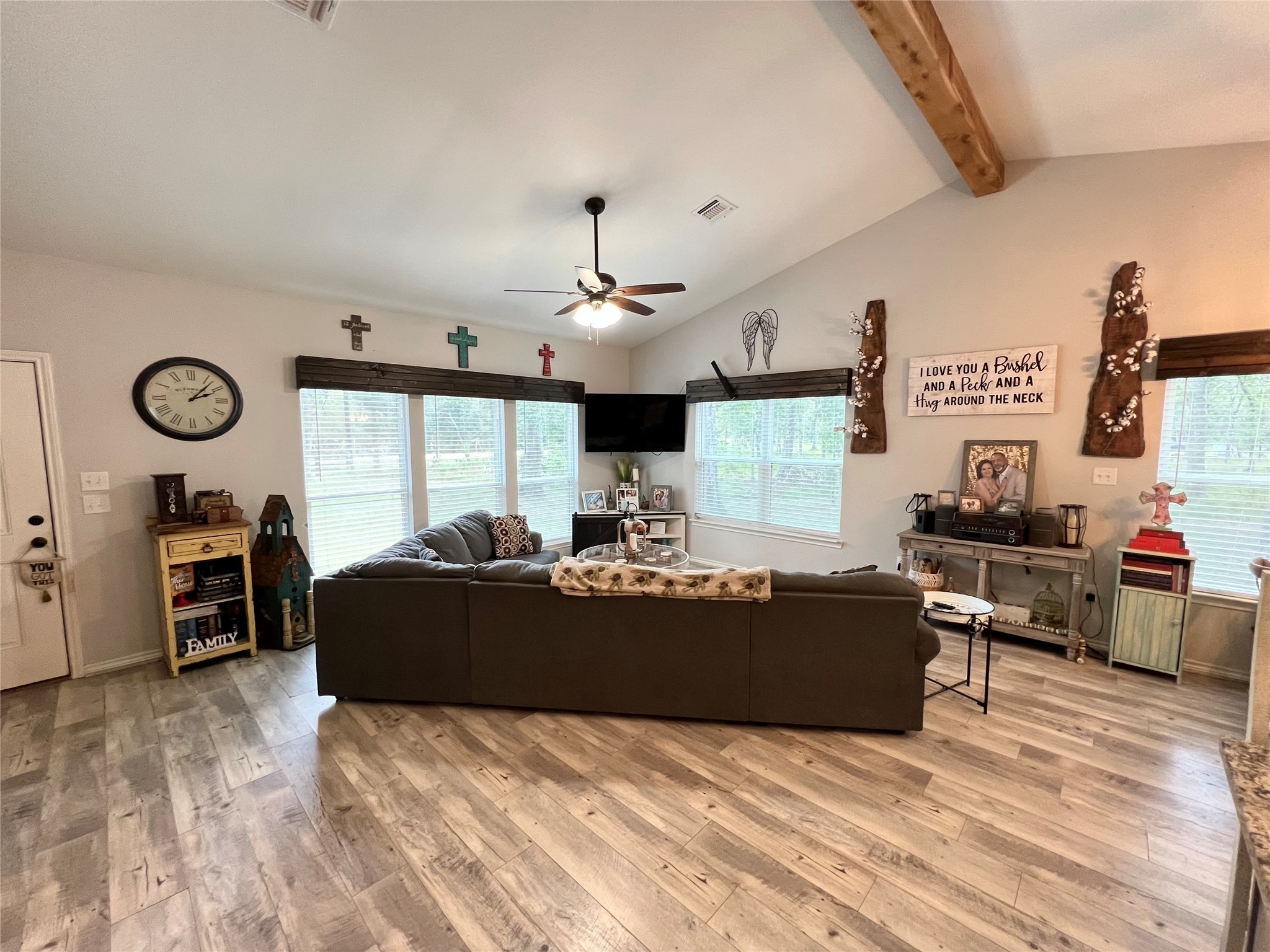 22740 Brazos Circle Damon, TX 77430 - Photo 8 of 30 a living room with furniture and wooden floor