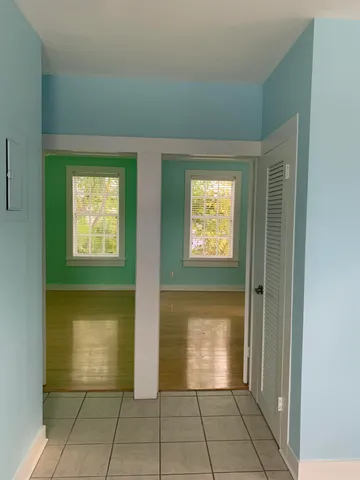 a view of small space with a window