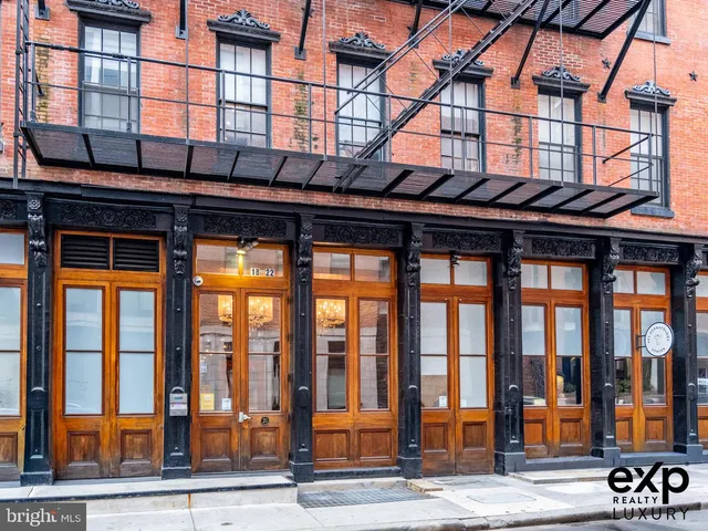 a front view of a building