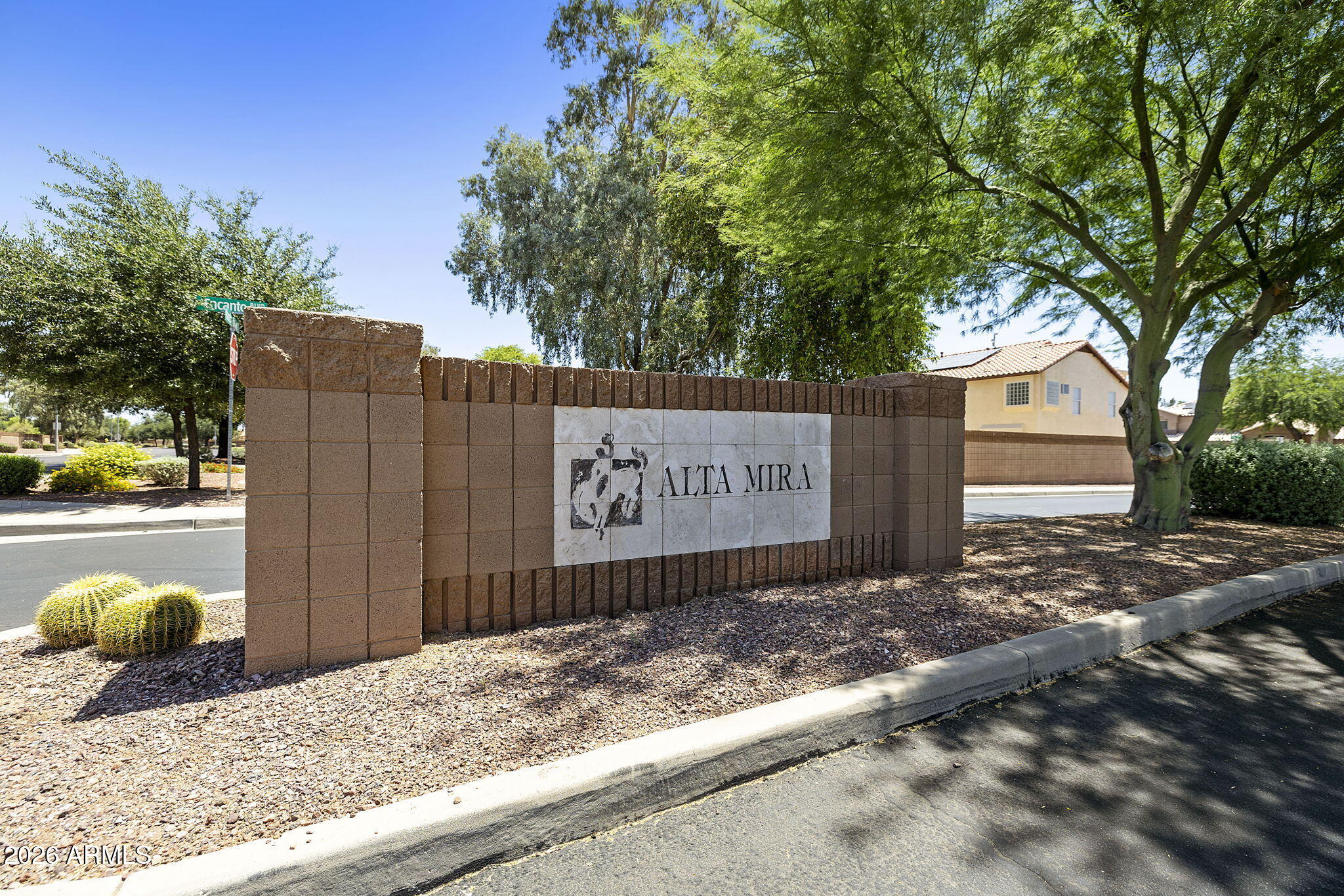 12435 West Monte Vista Road Avondale, AZ 85392 - Photo 60 of 69 a sign board with a bench under an umbrella
