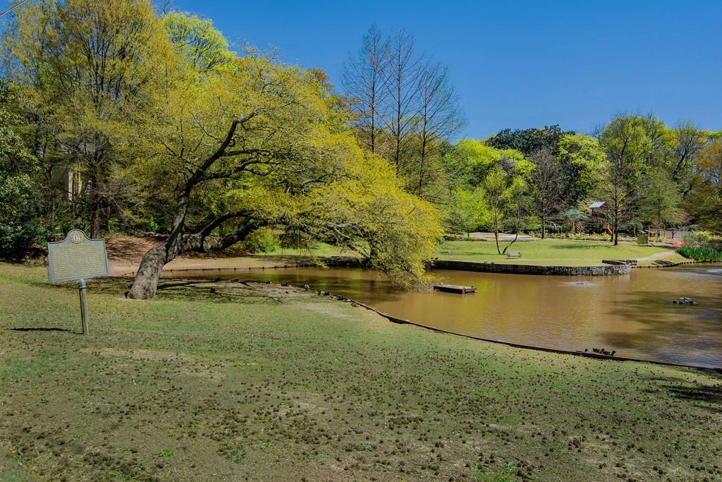 148 Waverly Way Northeast, Unit 6 Atlanta, GA 30307 - Photo 23 of 32 a view of a lake with a yard
