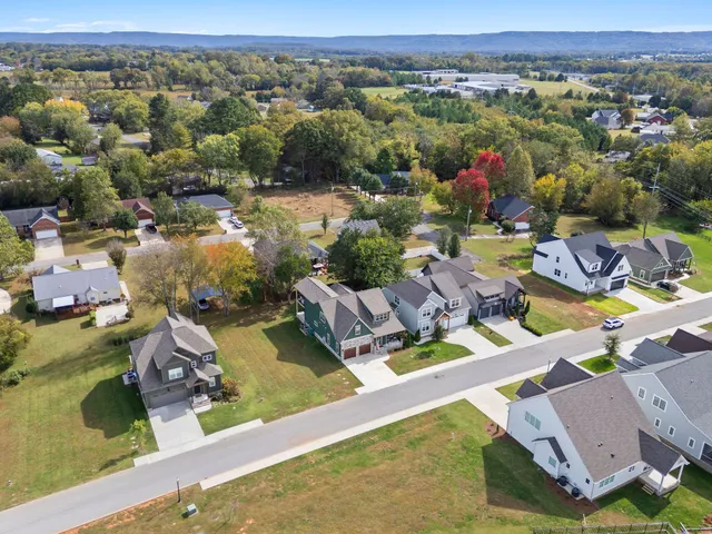 an aerial view of multiple house