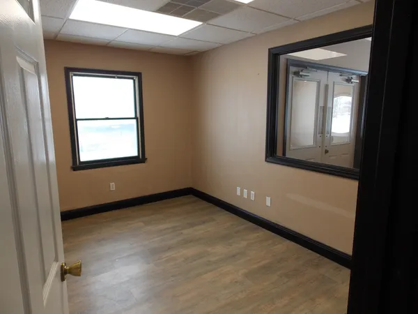 an empty room with a window