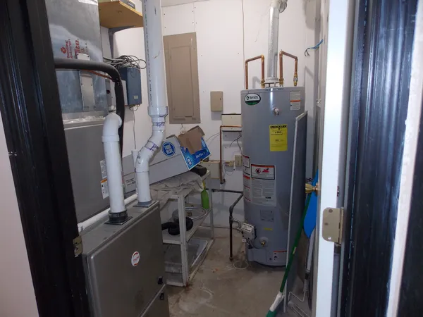 a view of storage and utility room
