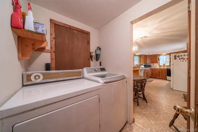 a room with storage and utility