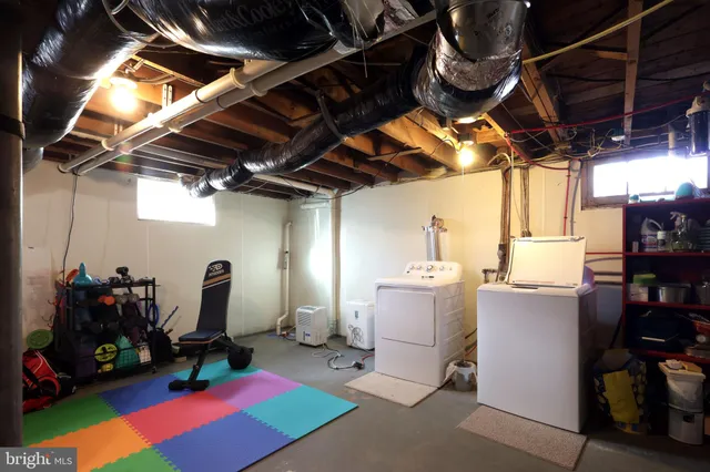 a view of storage and utility room