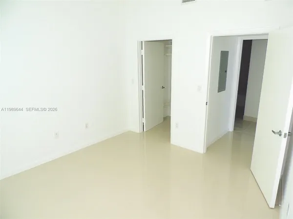 an empty room with a window