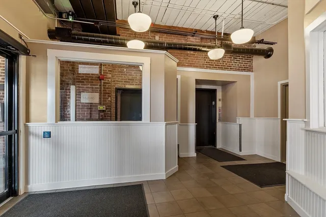 a view of a entryway of a house