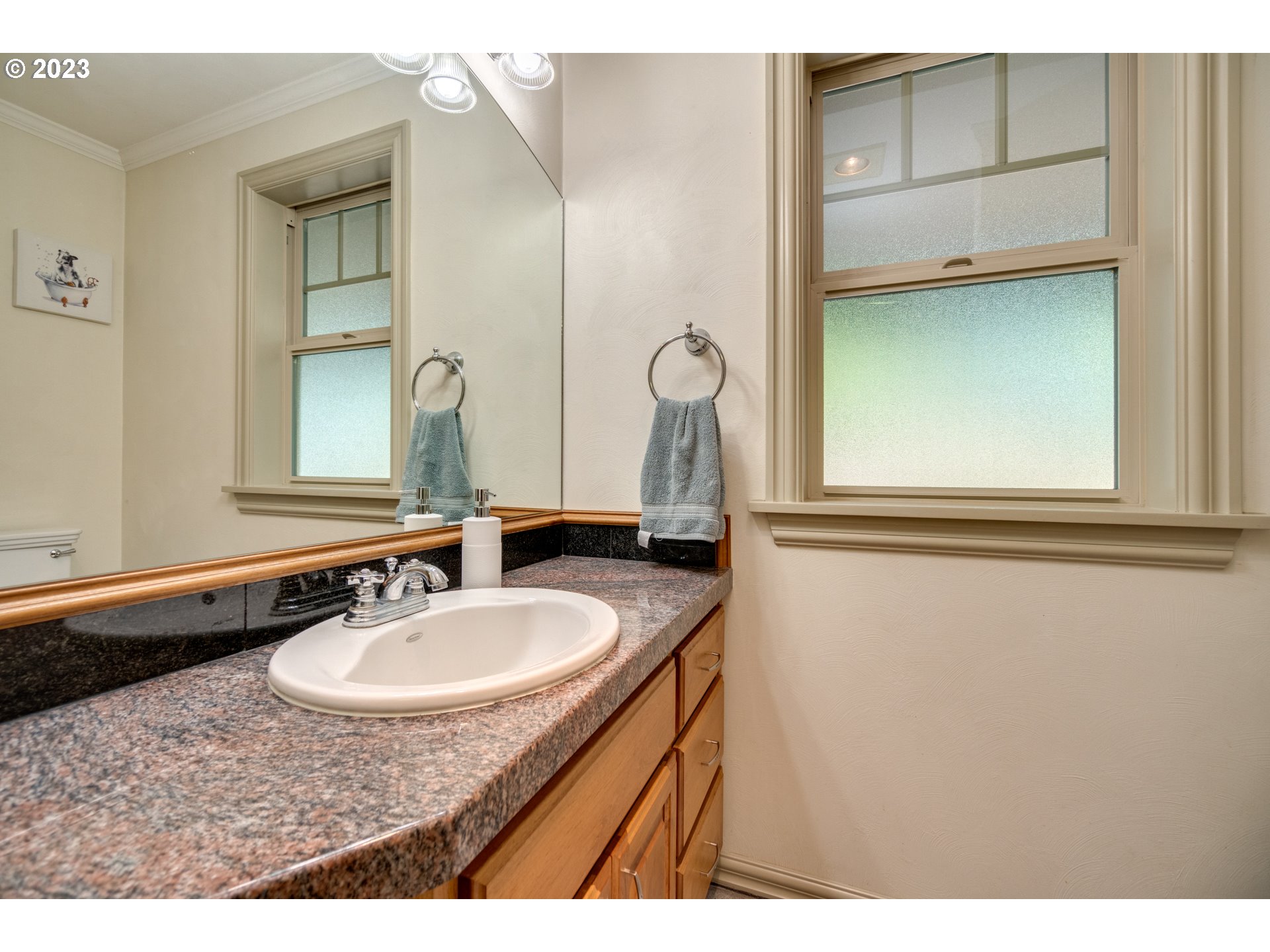 1675 South Boones Ferry Road Woodburn, OR 97071 - Photo 29 of 45 a bathroom with a sink and a mirror