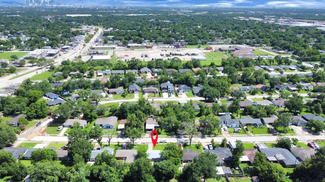 an aerial view of multiple house
