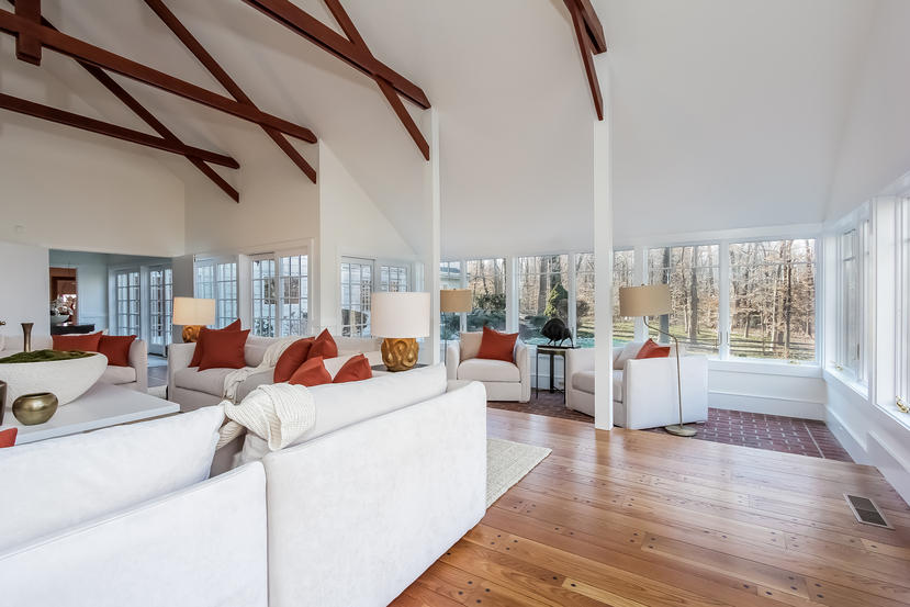 40 Allwood Road Darien, CT 06820 - Photo 25 of 50 a living room with furniture and a large window