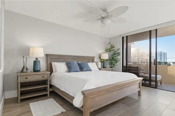 a spacious bathroom with a double vanity sink and a mirror