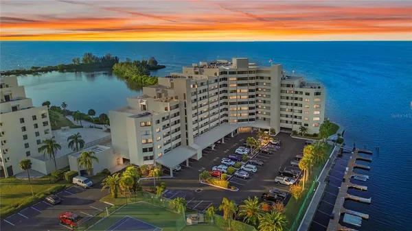 a view of a city and an ocean view