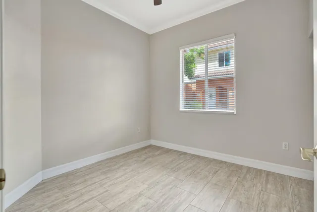 an empty room with a window