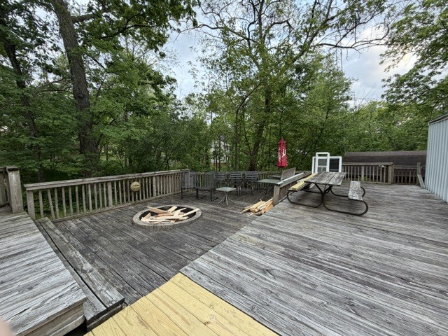 2795 East 28th Road Marseilles, IL 61341 - Photo 14 of 58 a view of roof deck with wooden floor and seating space