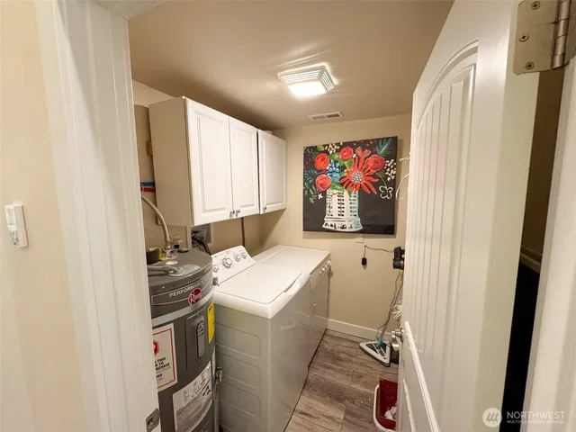 a room with storage and utility