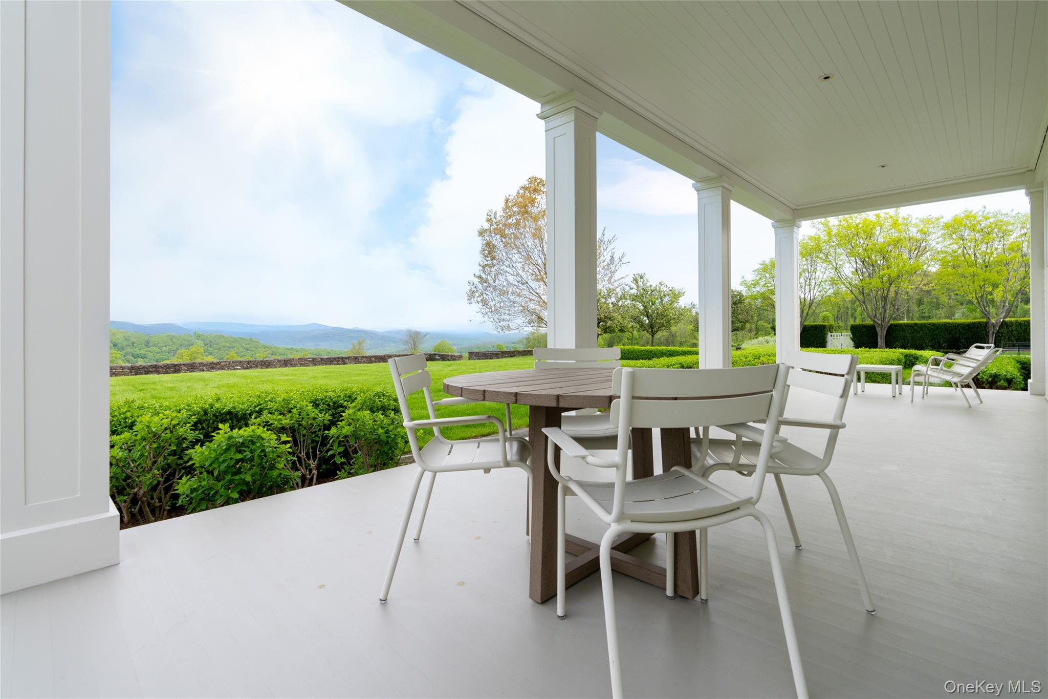 1190 Chestnut Ridge Road Dover Plains, NY 12522 - Photo 34 of 42 View of patio / terrace with outdoor dining area and a mountain view