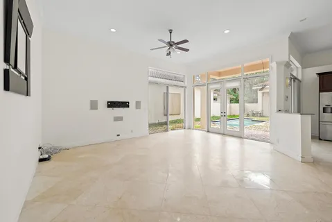 a view of a livingroom with a staircase