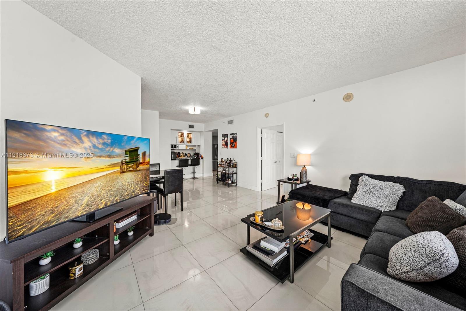 275 Northeast 18th Street, Unit 708 Miami, FL 33132 - Photo 31 of 34 a living room with furniture and a flat screen tv