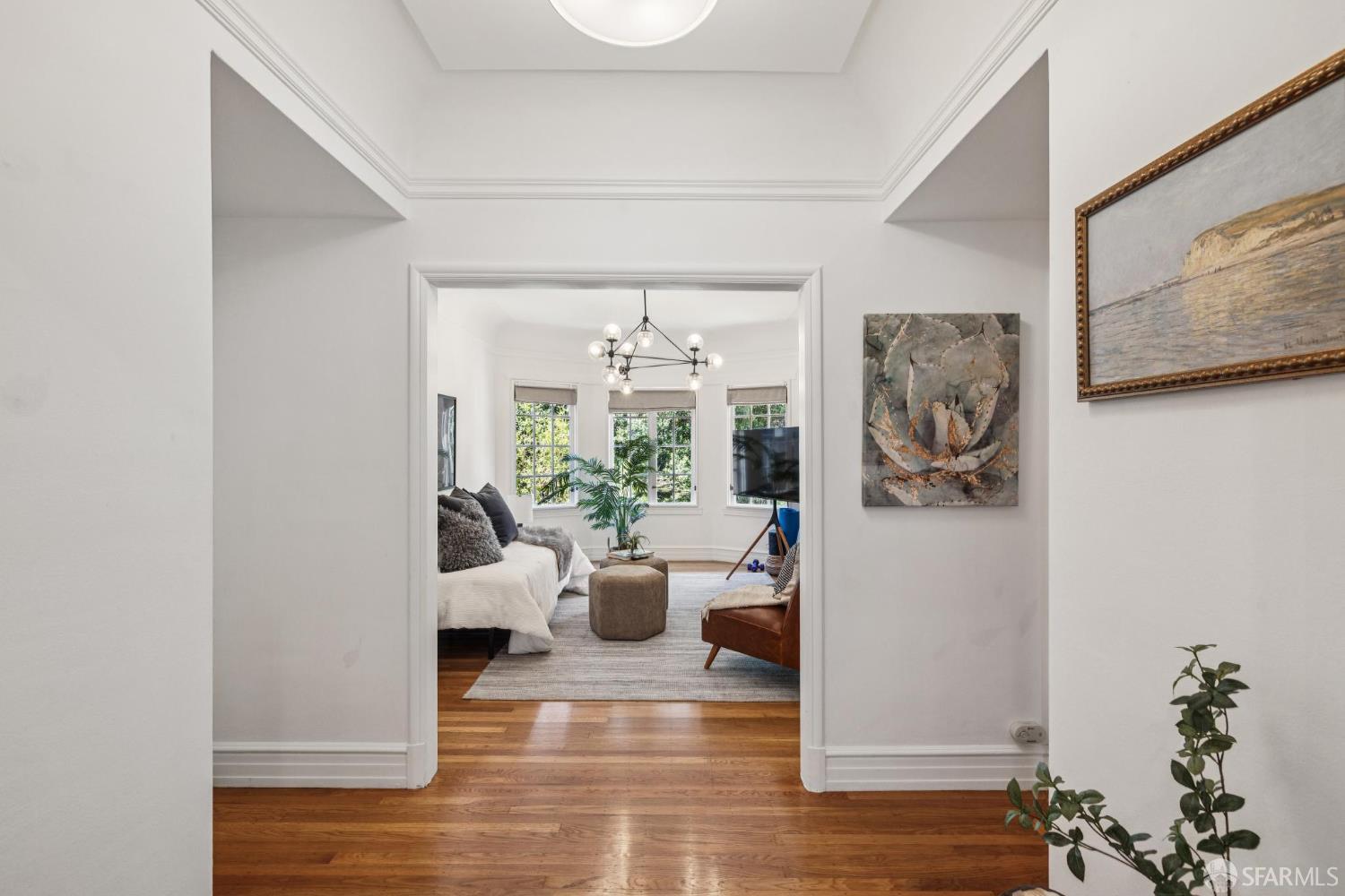 2990 Jackson Street, Unit 4 San Francisco, CA 94115 - Photo 2 of 12 a living room with furniture and a potted plant