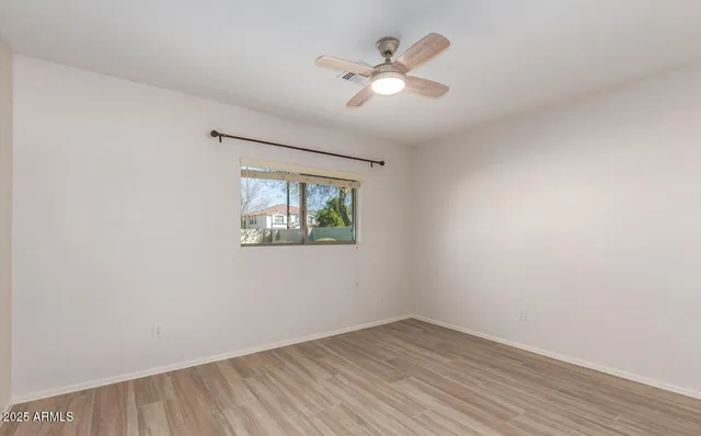 an empty room with a window