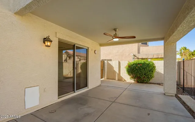 a view of a house with a patio