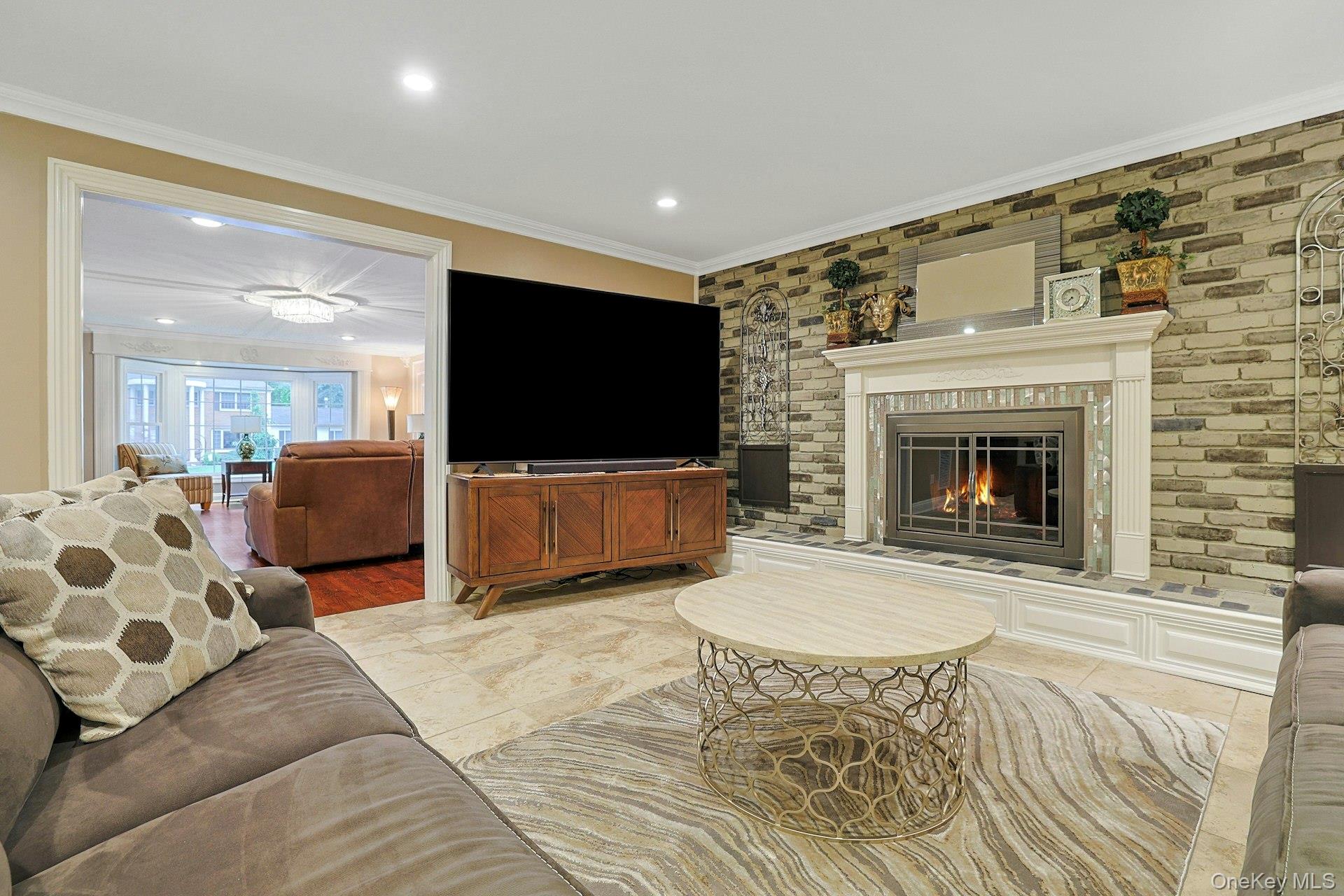 8 Dunmore Road New City, NY 10956 - Photo 27 of 48 a living room with furniture and a flat screen tv