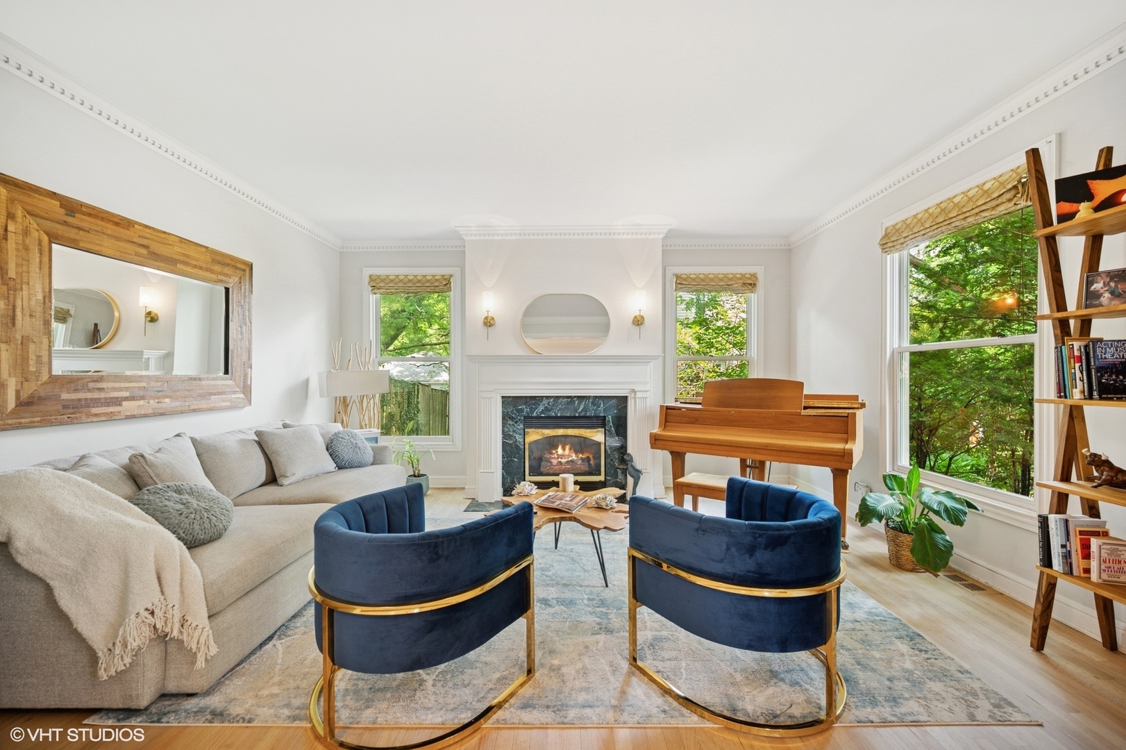 2007 Wilmette Avenue Wilmette, IL 60091 - Photo 2 of 35 a living room with furniture a fireplace and a large window