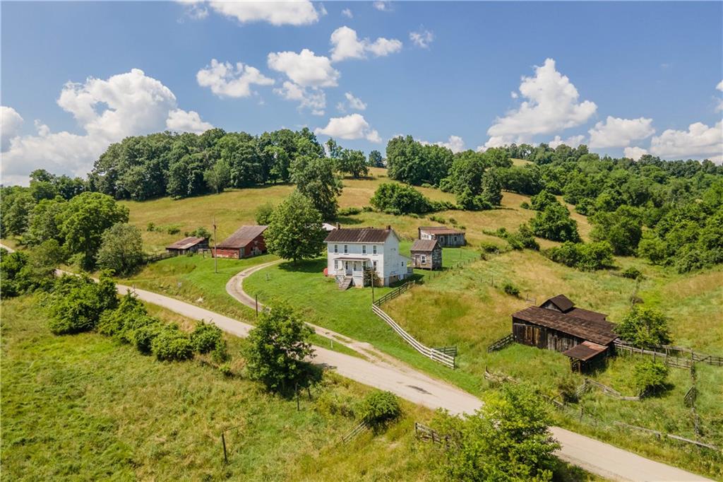 481 Dille Run Road Prosperity, PA 15329 - Photo 2 of 38 an aerial view of a house with yard swimming pool and outdoor seating