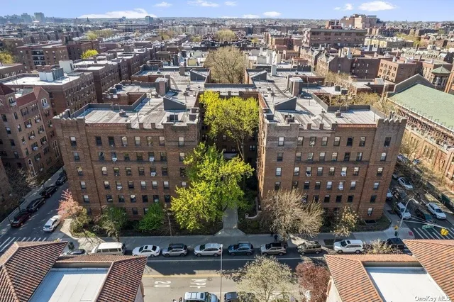 a view of a city with tall buildings