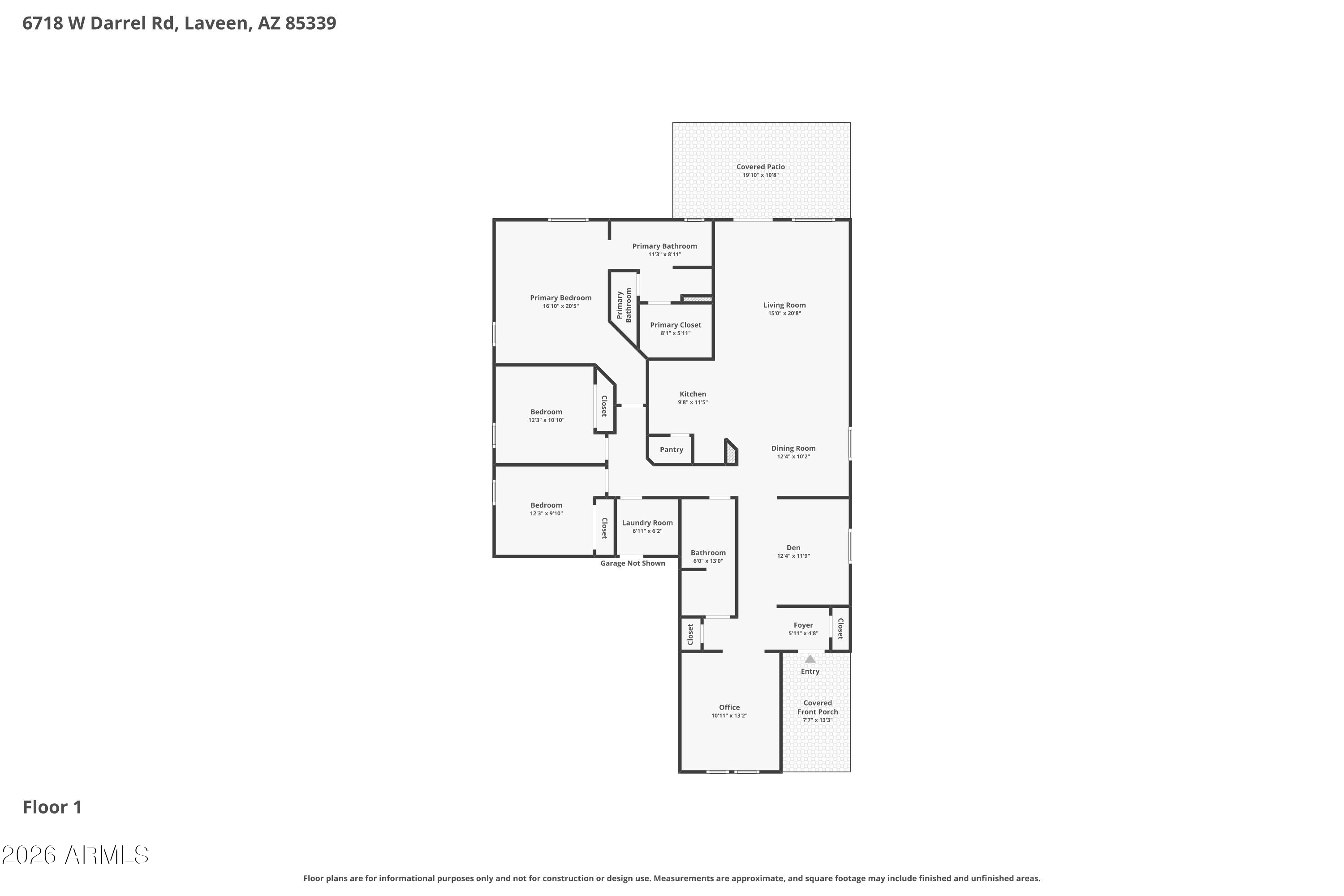 6718 West Darrel Road Laveen, AZ 85339 - Photo 49 of 49 a picture of a floor plan