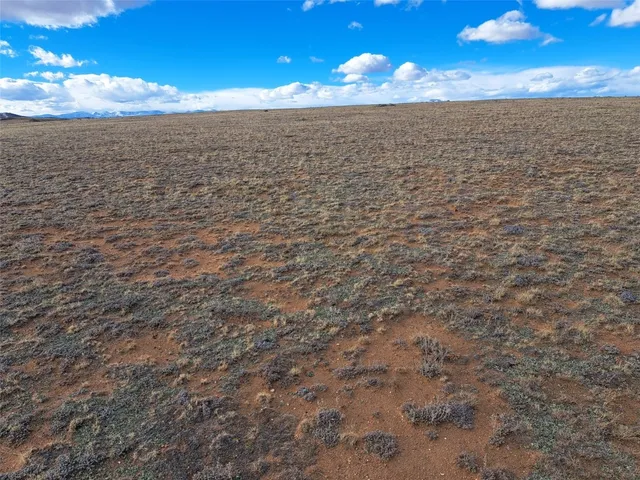 a view of a dry yard with mountain