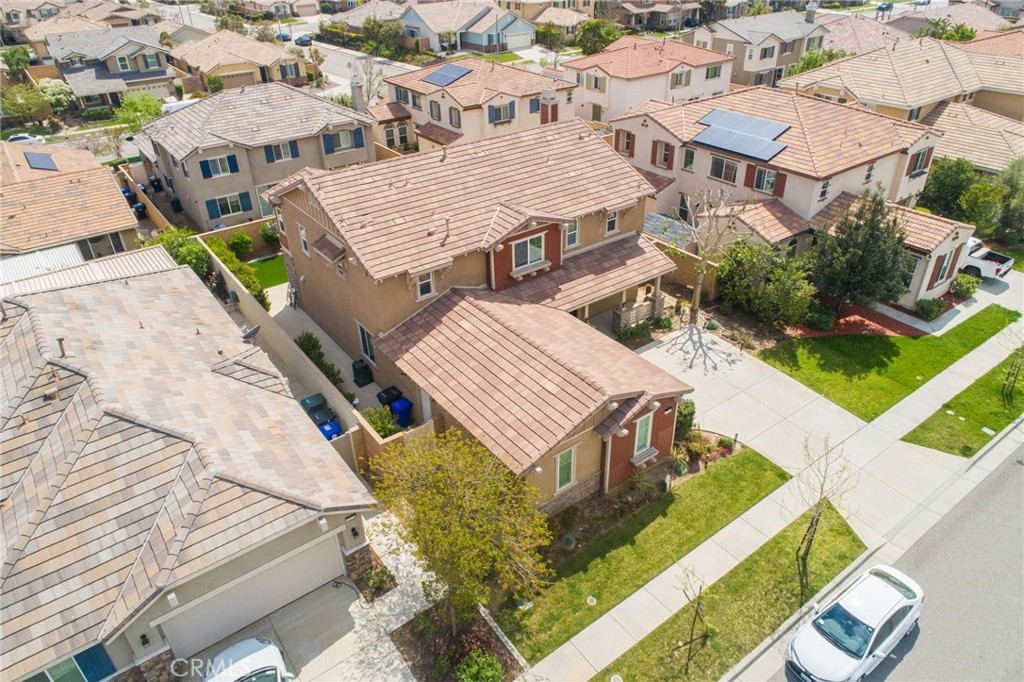 13243 Stanton Drive Rancho Cucamonga, CA 91739 - Photo 42 of 53 an aerial view of a house with a garden
