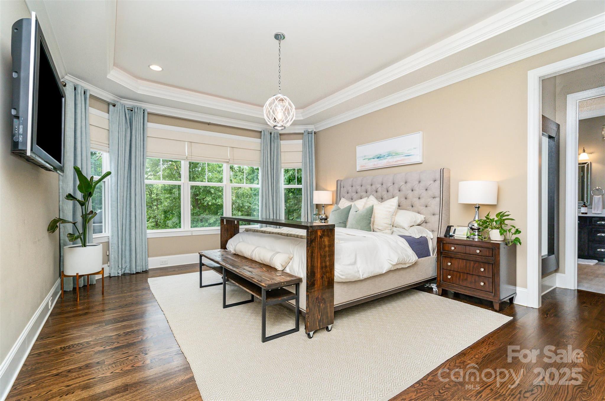 6873 Pine Moss Lane Clover, SC 29710 - Photo 15 of 46 a bed room with furniture and a large window