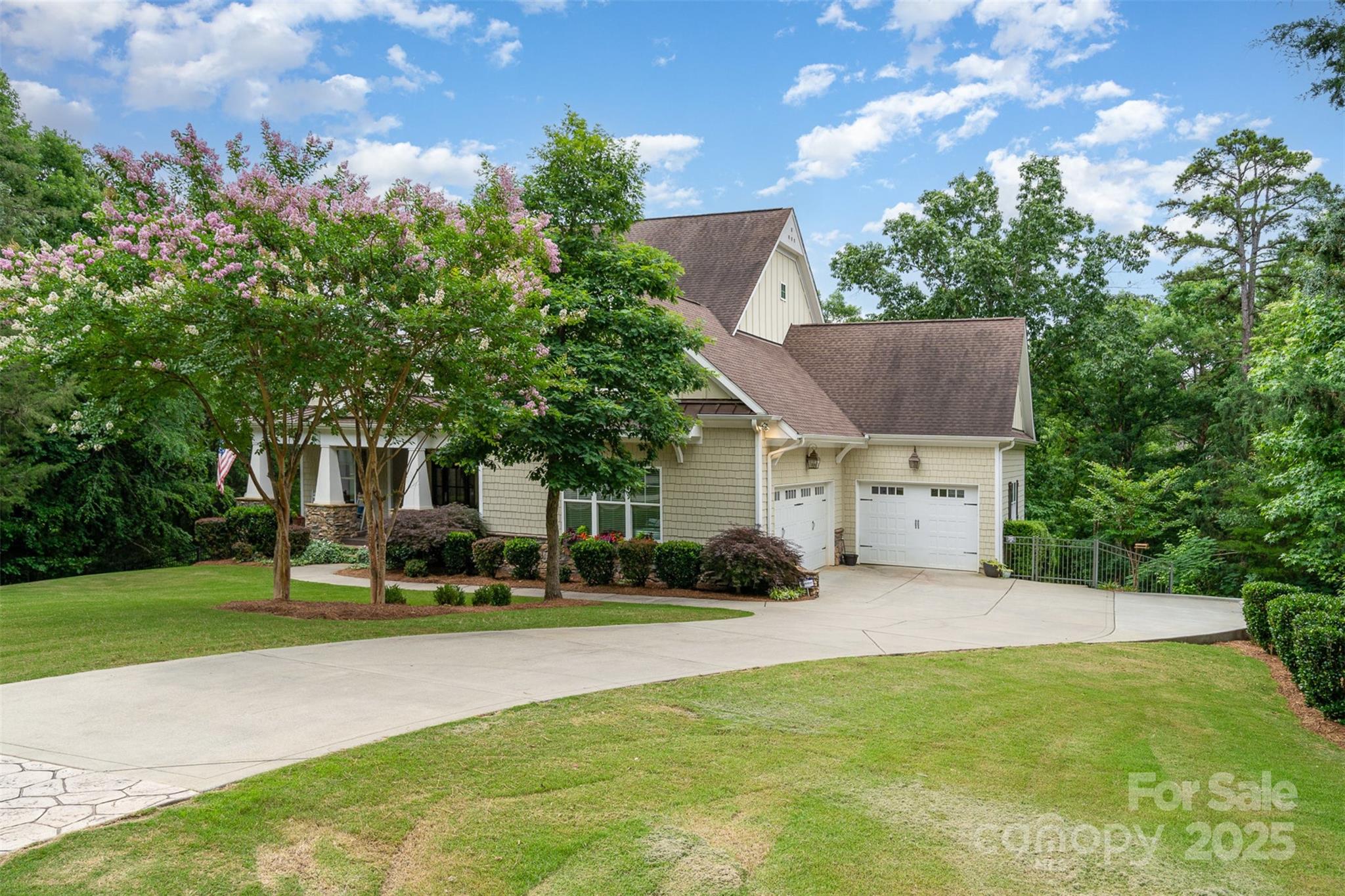 6873 Pine Moss Lane Clover, SC 29710 - Photo 2 of 46 a front view of a house with a yard and trees
