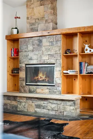 a kitchen with a stove and cabinets